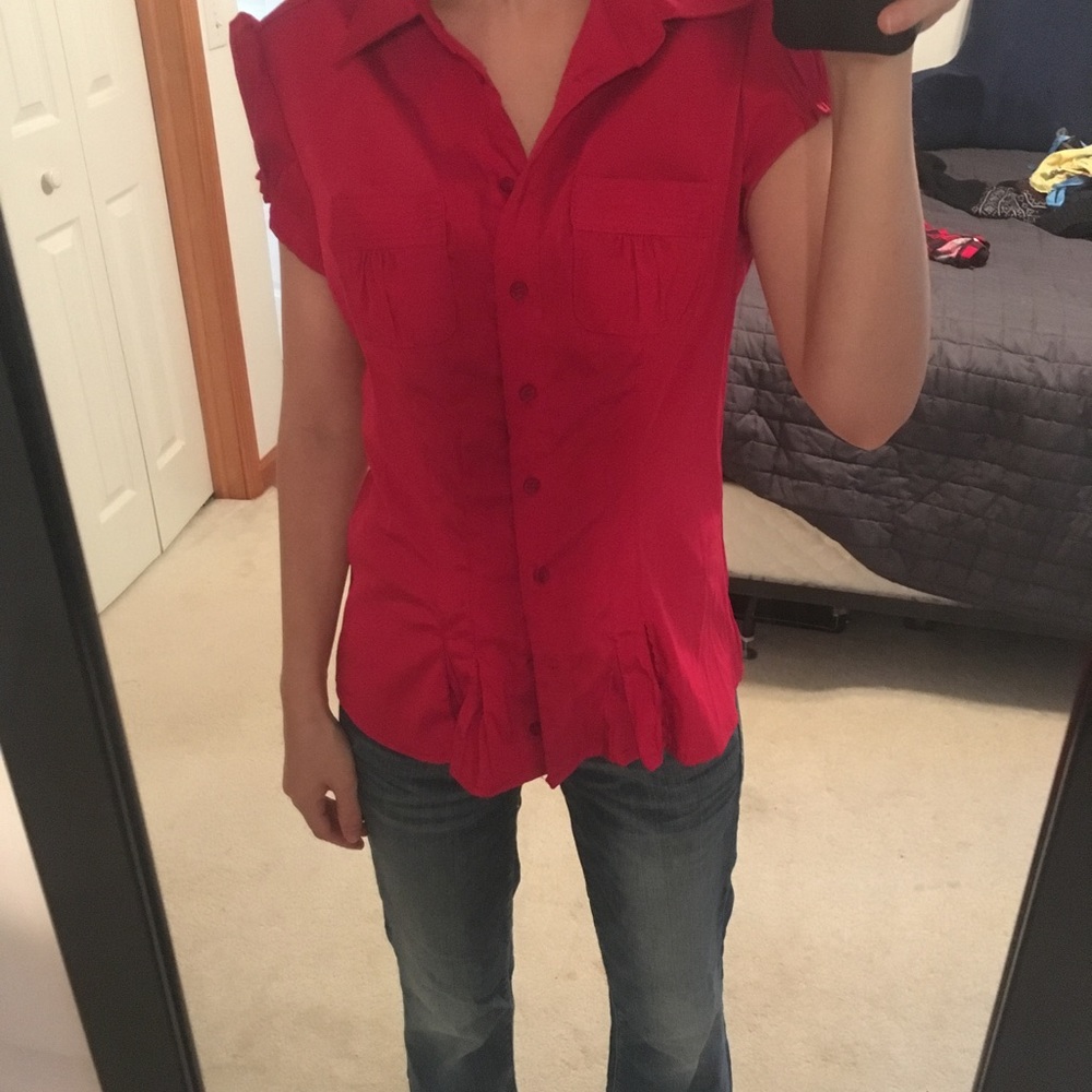 NWOT Red Blouse - Picture 4 of 5